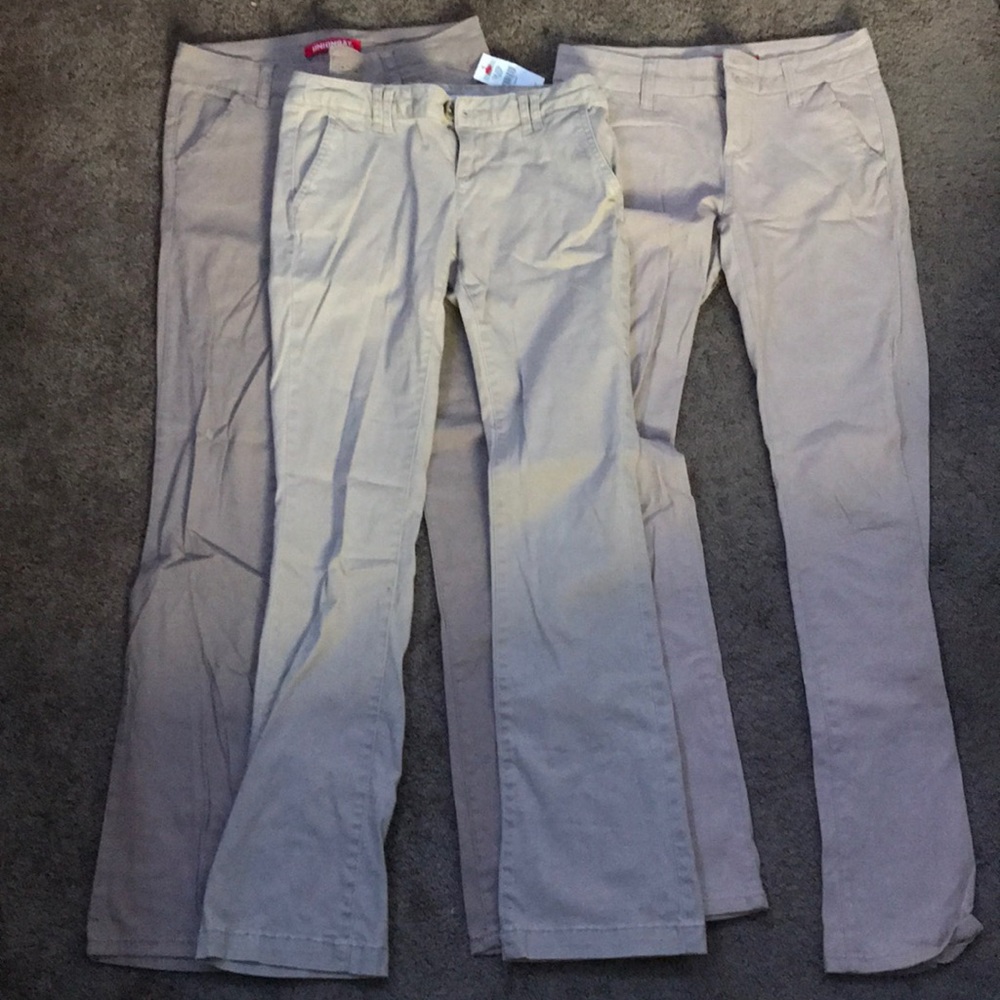 Wide leg khakis